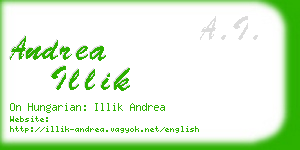 andrea illik business card